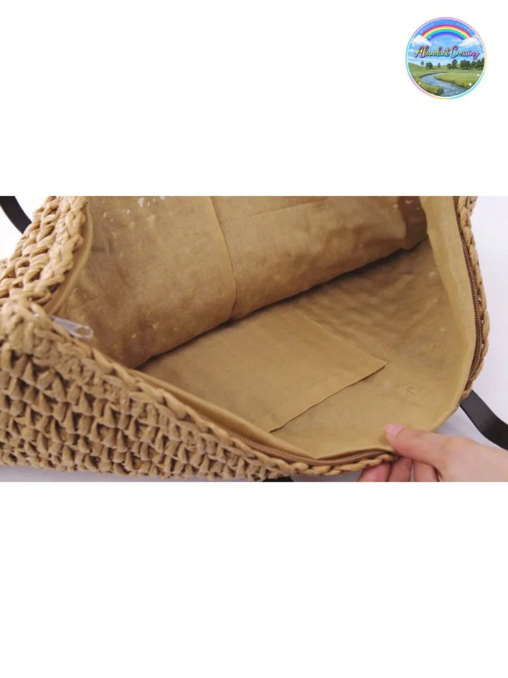 Handwoven Straw Tote Beach Shoulder Bag Summer Purse Large